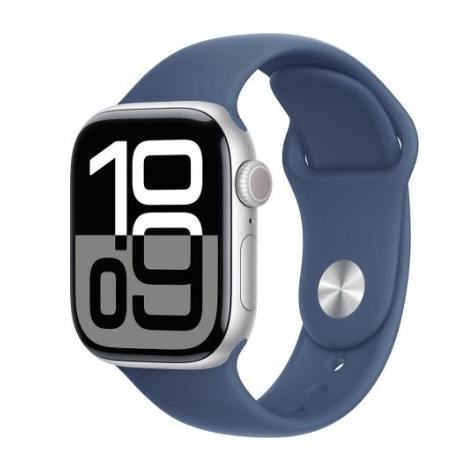 Apple Watch Series 10 - 42 o 46mm - Silver con Sport Band S/M Denim EU