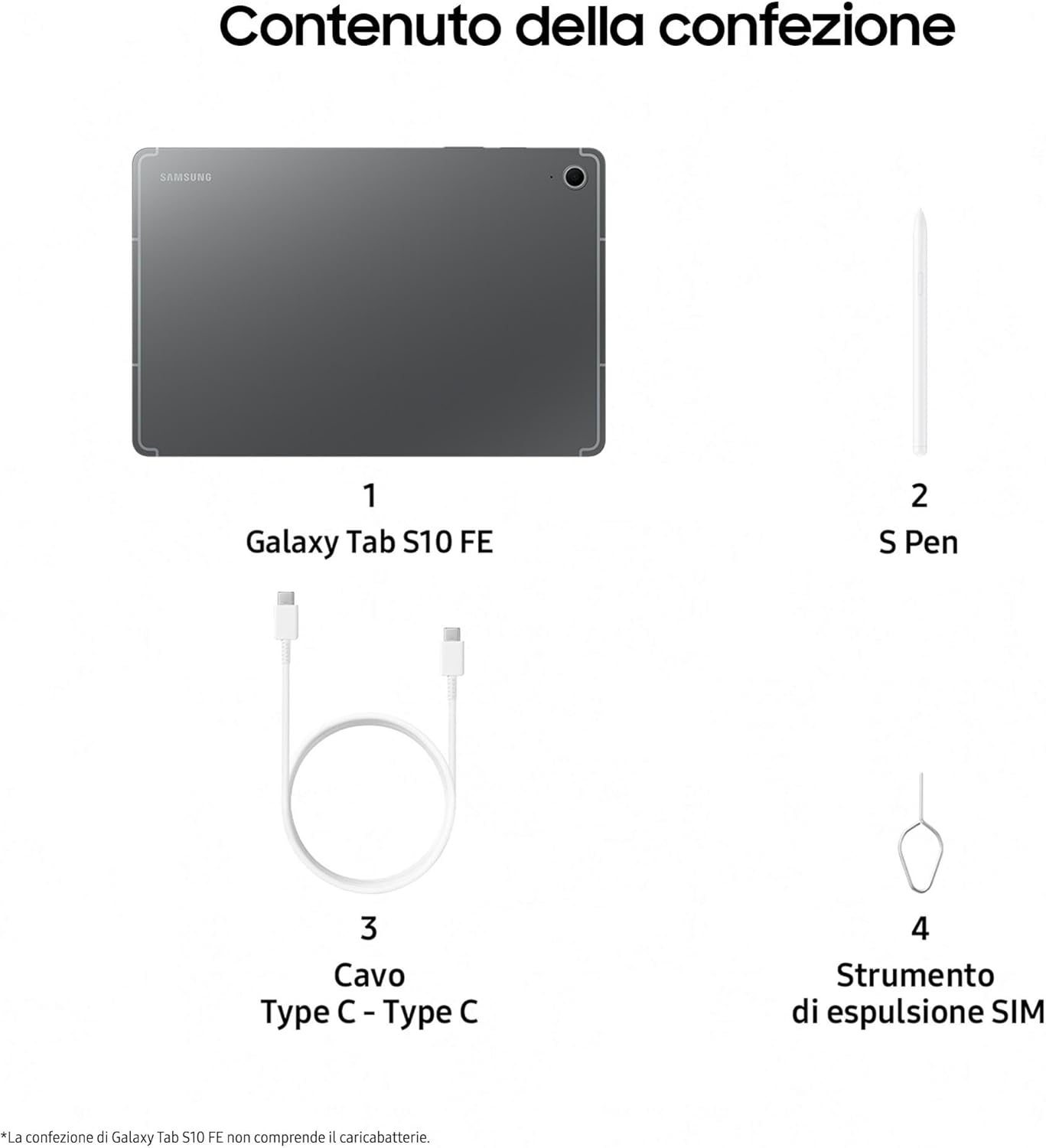 Samsung Galaxy Tab S10 FE 256GB Wi-Fi X520 Gray ITA