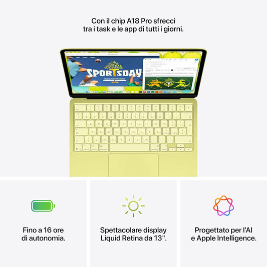 Apple MacBook Neo 13'' con chip A18 Pro - Giallo Agrume