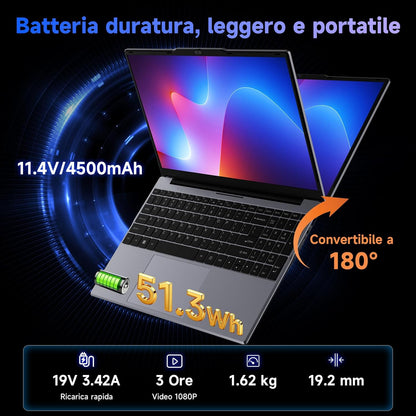 BMAX X15 Power 15.6 pollici 16GB RAM 512GB SSD Intel Core i3-8109U