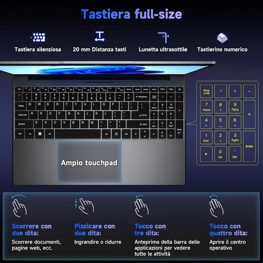 BMAX X15 Power 15.6 pollici 16GB RAM 512GB SSD Intel Core i3-8109U
