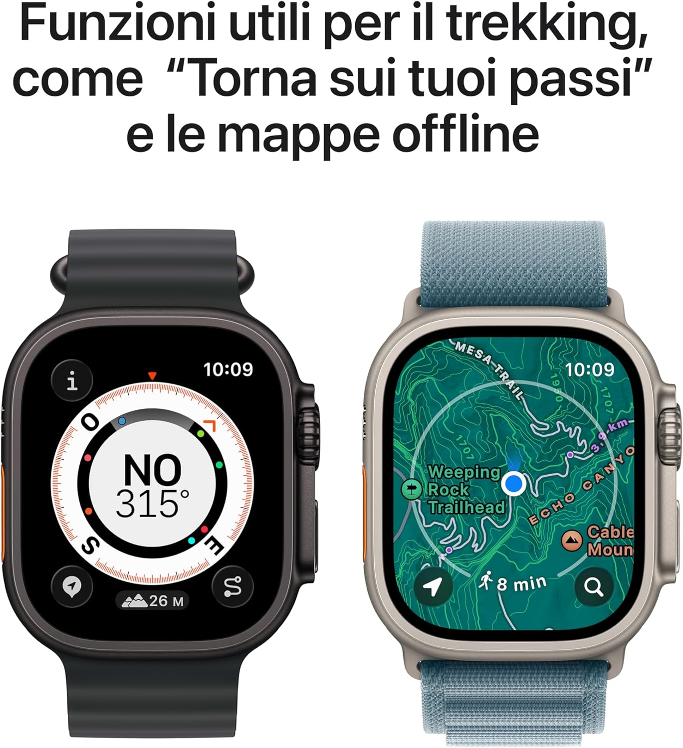 Apple Watch Ultra 3 (2025) GPS + Cellular 49mm Natural Titanium Case Alpine Loop Light Blue M EU