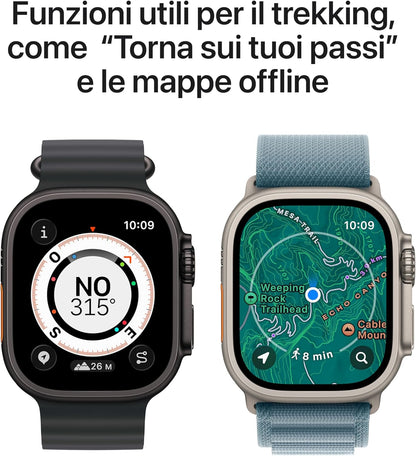 Apple Watch Ultra 3 (2025) GPS + Cellular 49mm Natural Titanium Case Alpine Loop Light Blue M EU