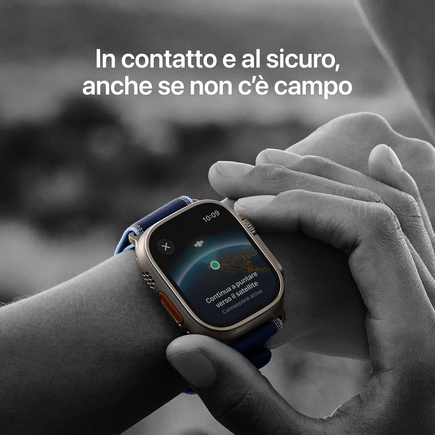 Apple Watch Ultra 3 (2025) GPS + Cellular 49mm Natural Titanium Case Alpine Loop Light Blue M EU