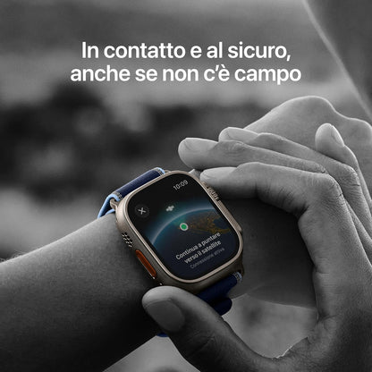Apple Watch Ultra 3 (2025) GPS + Cellular 49mm Natural Titanium Case Alpine Loop Light Blue M EU