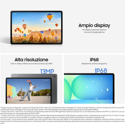 Samsung Galaxy Tab S10 FE 256GB Wi-Fi X520 Gray ITA