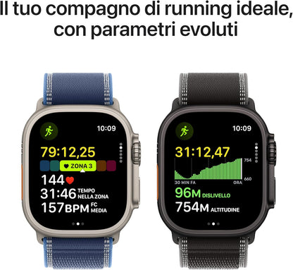 Apple Watch Ultra 3 (2025) GPS + Cellular 49mm Natural Titanium Case Alpine Loop Light Blue M EU