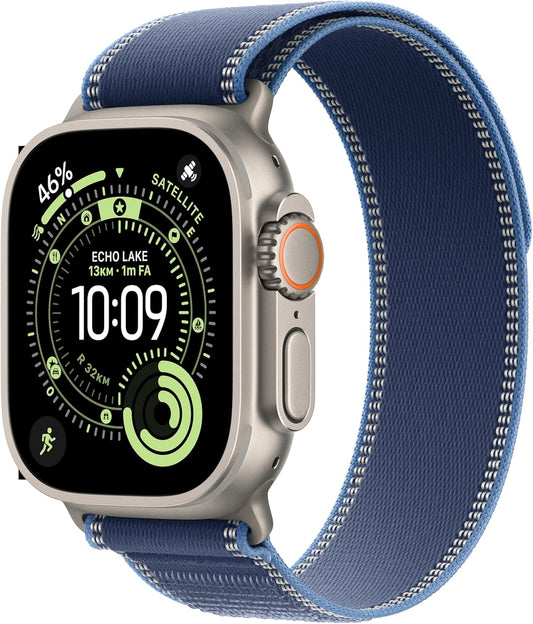 Apple Watch Ultra 3 (2025) GPS + Cellular 49mm Natural Titanium Case Blue/Bright Blue Trail Loop M/L EU