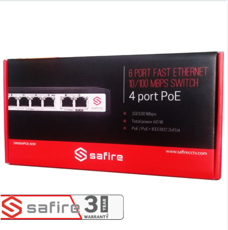 Swicth Poe 4 Porte 10/100mbps E 1 Porta Gigabit