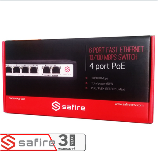 Swicth Poe 4 Porte 10/100mbps E 1 Porta Gigabit